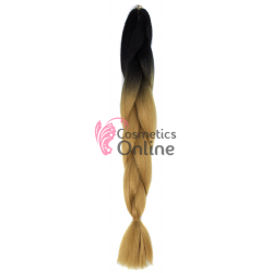 Coada de par afro impletita de 100 cm Premium 2 - Brunet cu Blond Deschis 100B30